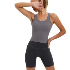 5Pcs Clothings Padded Yoga Fitness Vest Ribbed Tank Top for Women 