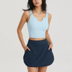 3Pcs Women Sports Bras Breathable Ribbed Yoga Tube Tank Tops