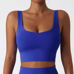 Women Elastic Square Neck Sports Bras Super Soft Gym Yoga Tank Tops 10PCS