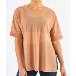 5Pcs Side Waist Slit Design Fitness TShirt Women Waxy Fabric Gym Yoga