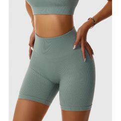 10Pcs Seamless Women Ribbed Sports Legging High Stretch No T Line Gym Shorts 