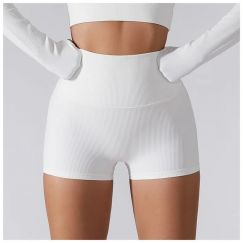 10Pcs Rib Gym Women High Waist Breathable Butt Lifting Yoga Shorts 